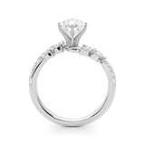 Diamond Leaf Engagement Ring - Image 9