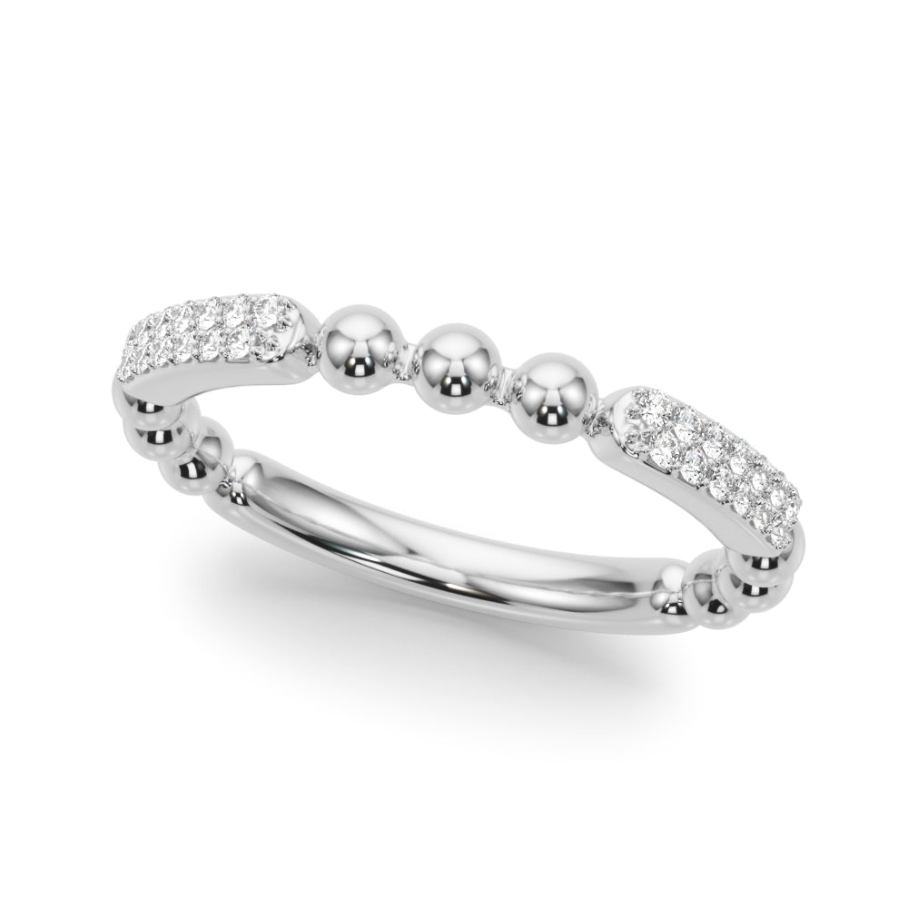 Beaded Diamond Stacking Band