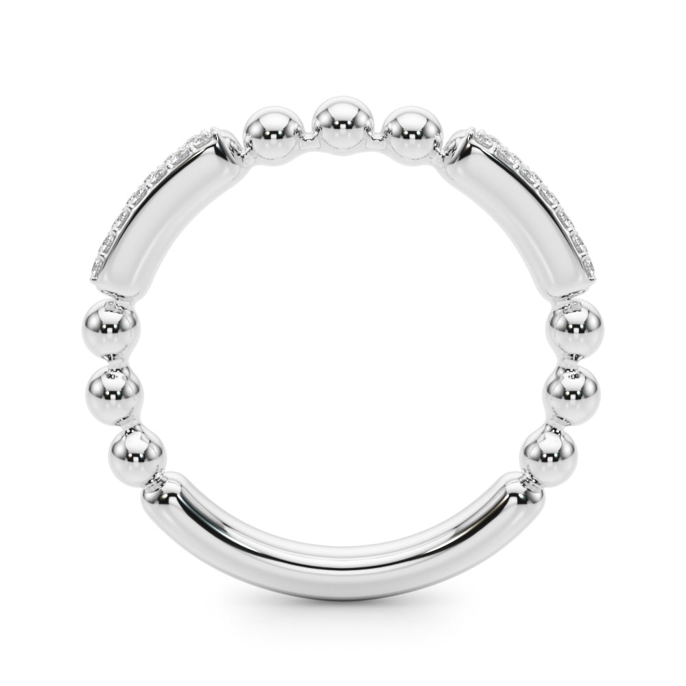 Beaded Diamond Stacking Band