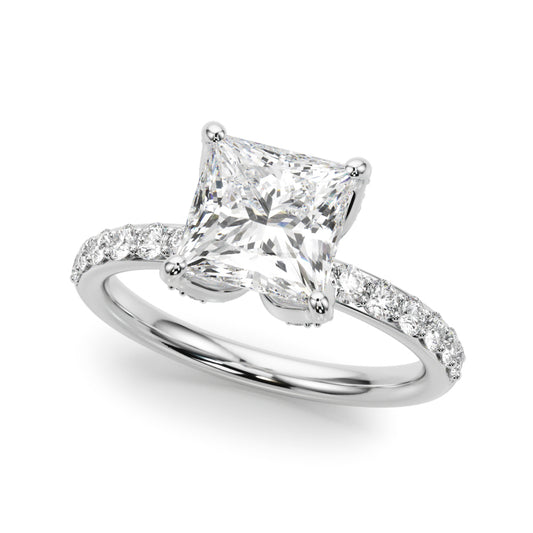 Princess-Cut Pave Ring