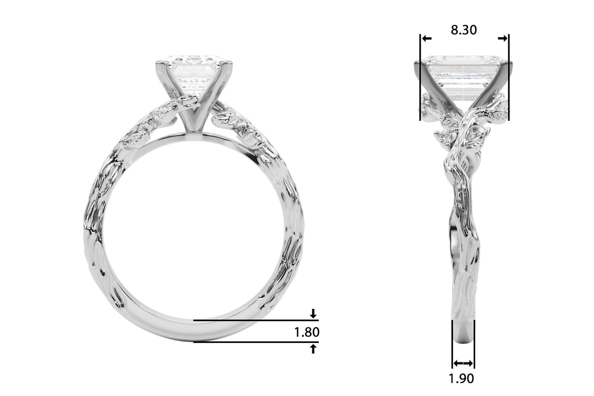 Nature-Inspired Diamond Engagement Ring - Image 54