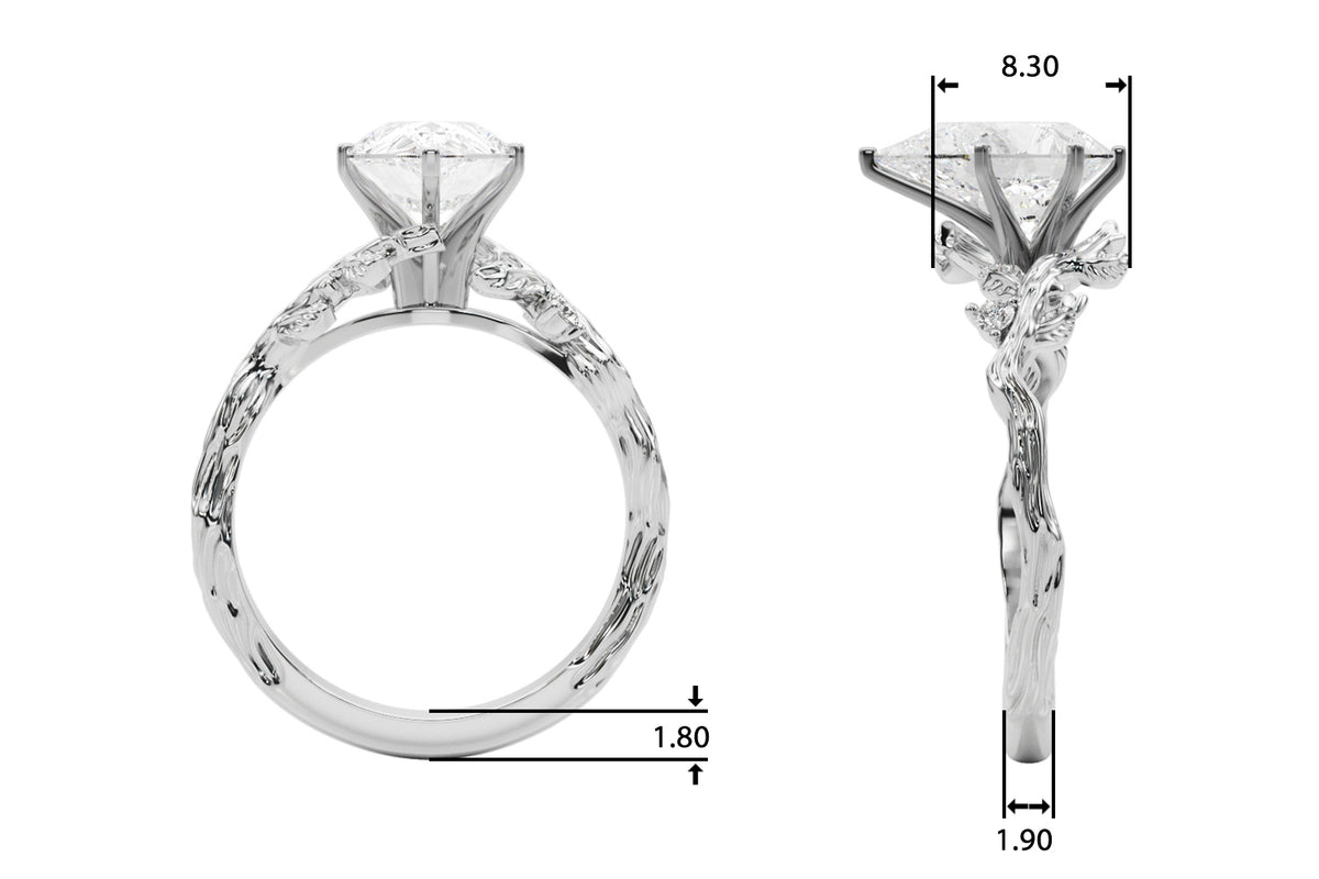 Nature-Inspired Diamond Engagement Ring - Image 58