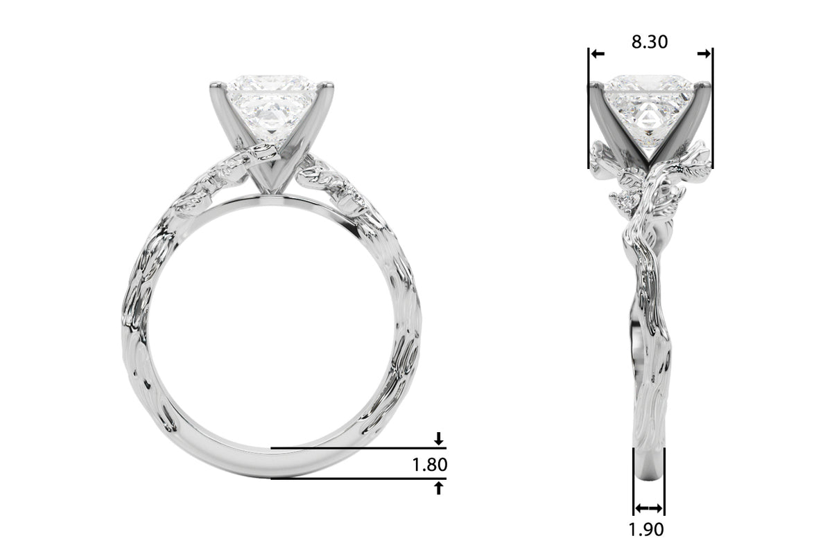 Nature-Inspired Diamond Engagement Ring - Image 59