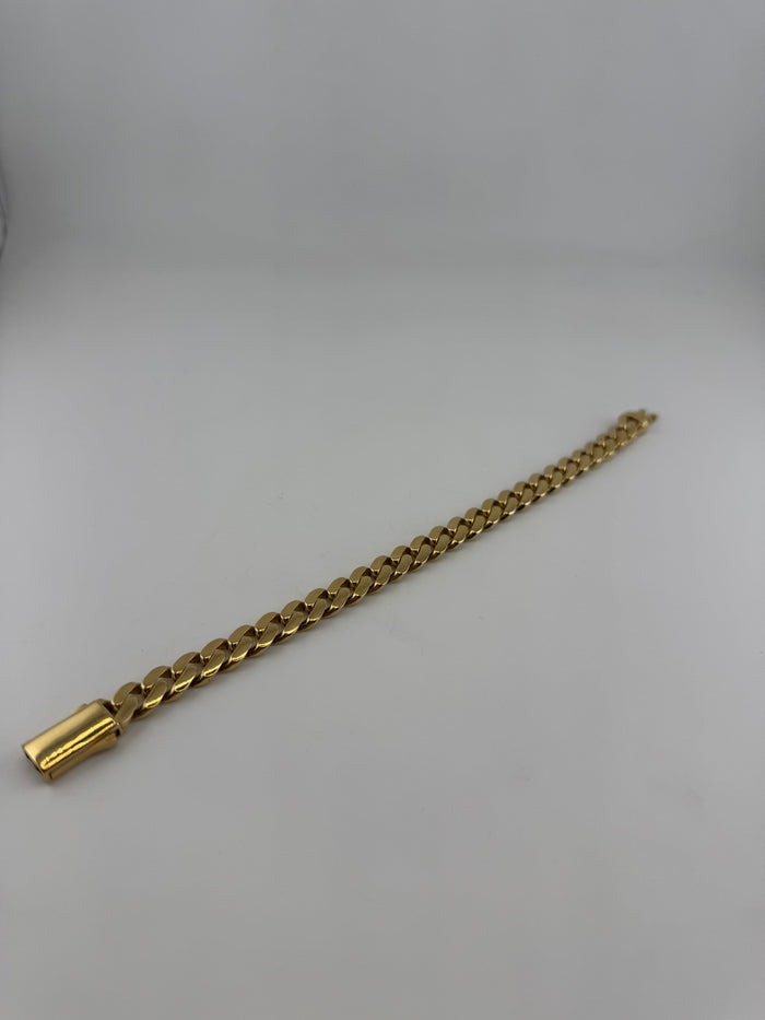18K Solid Gold Royal Cuban Link Bracelet – 9mm