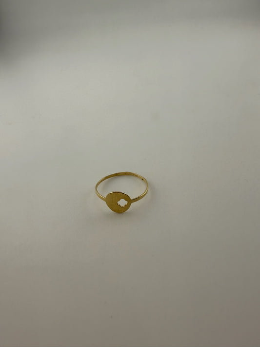 Dainty ring solid 18k gold
