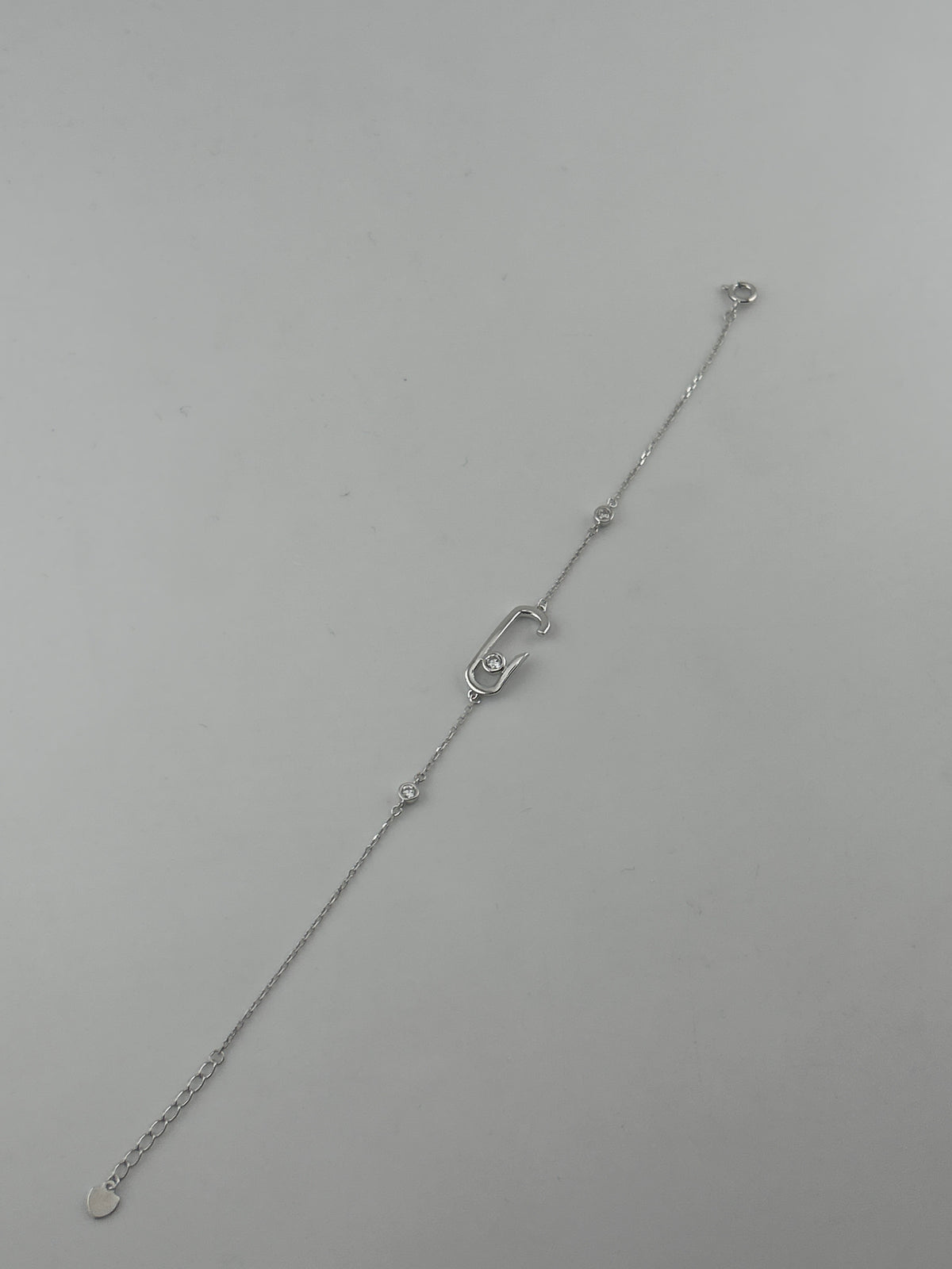 925 sterling Silver Clasp Bracelet | Premium CZ - Image 2