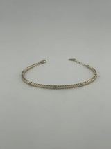 18K Yellow Gold Multi-Shape Cubic Zirconia Bangle - Image 1