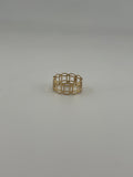 18K Solid Gold Interlocking Circle Lattice Band