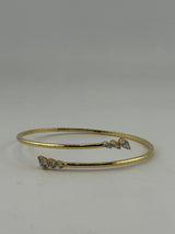 Celeste – 18K Solid Gold Premium CZ Cuff Bracelet - Image 4