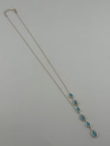 Pear-Shaped Colored Stone Necklace - Image 3