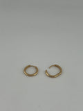 18K Solid Gold Essential Polished Huggie Hoops