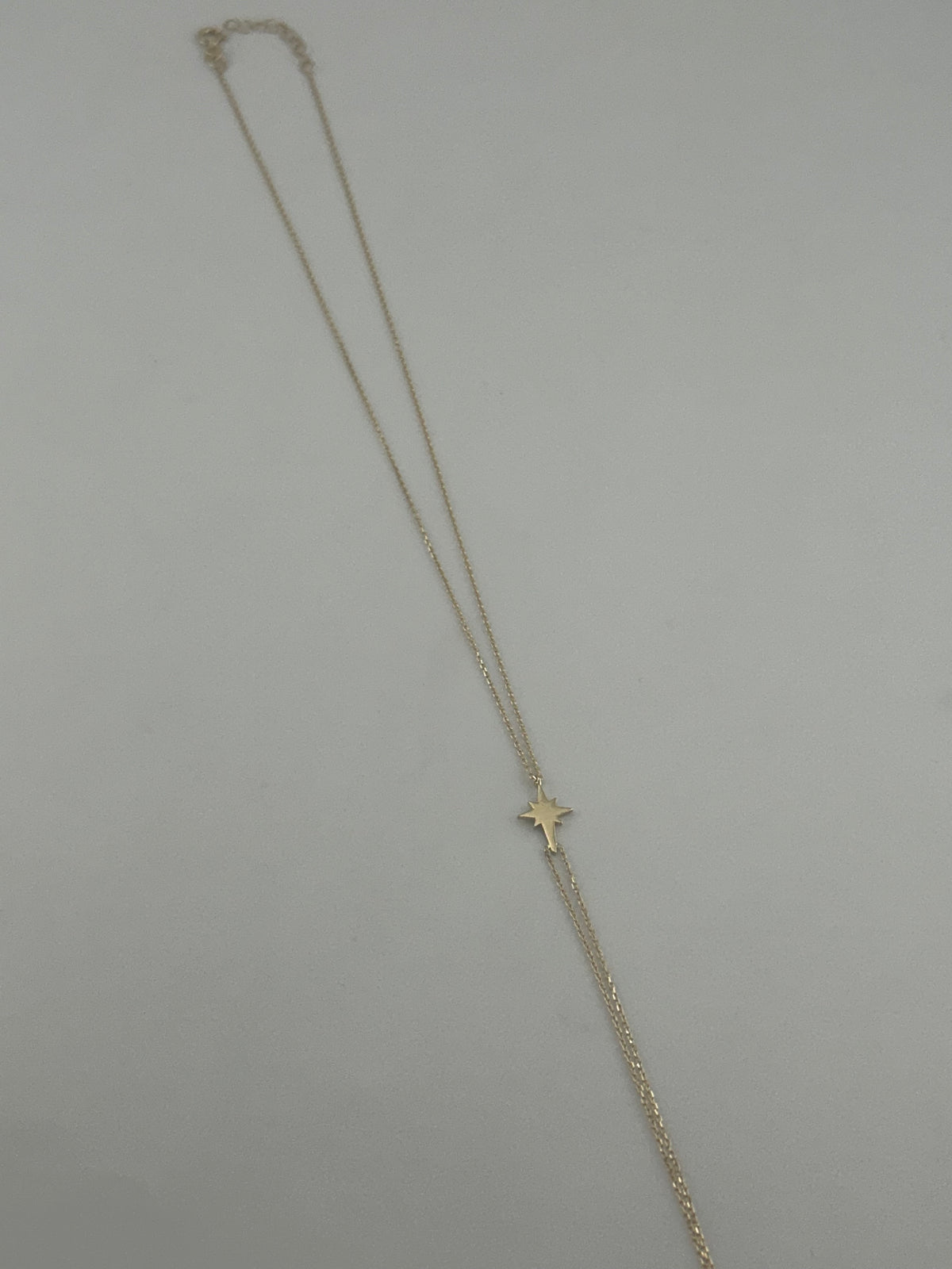 18K Gold Star Chain Necklace - Image 1