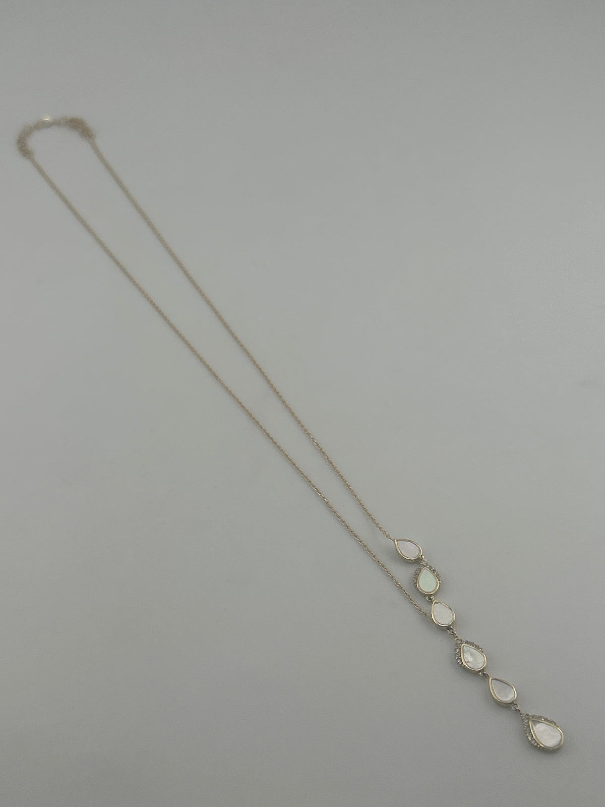 Pear-Shaped Colored Stone Necklace - Image 1