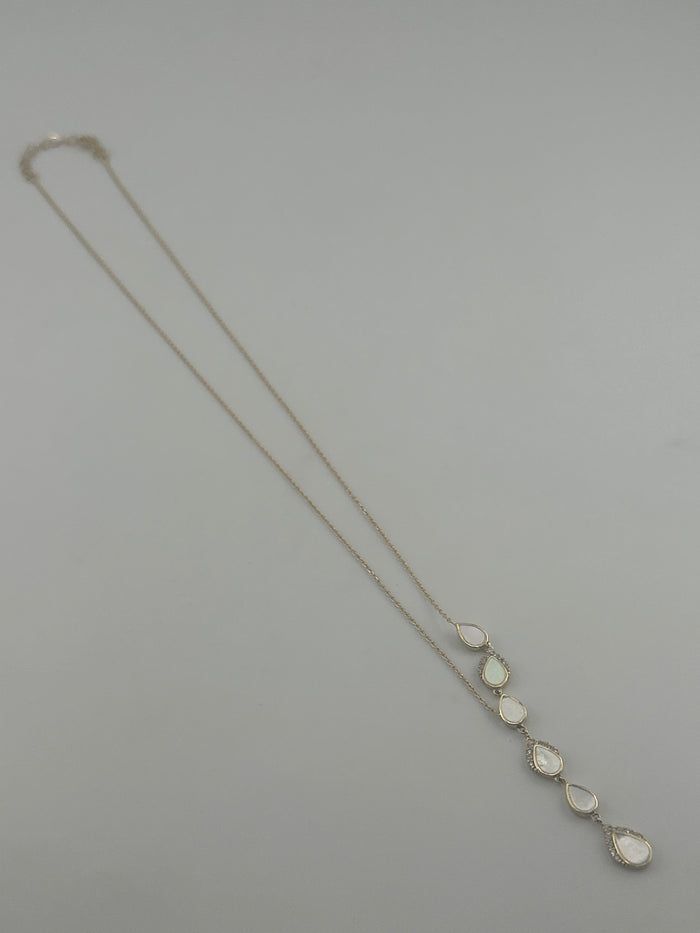 Pear-Shaped Colored Stone Necklace
