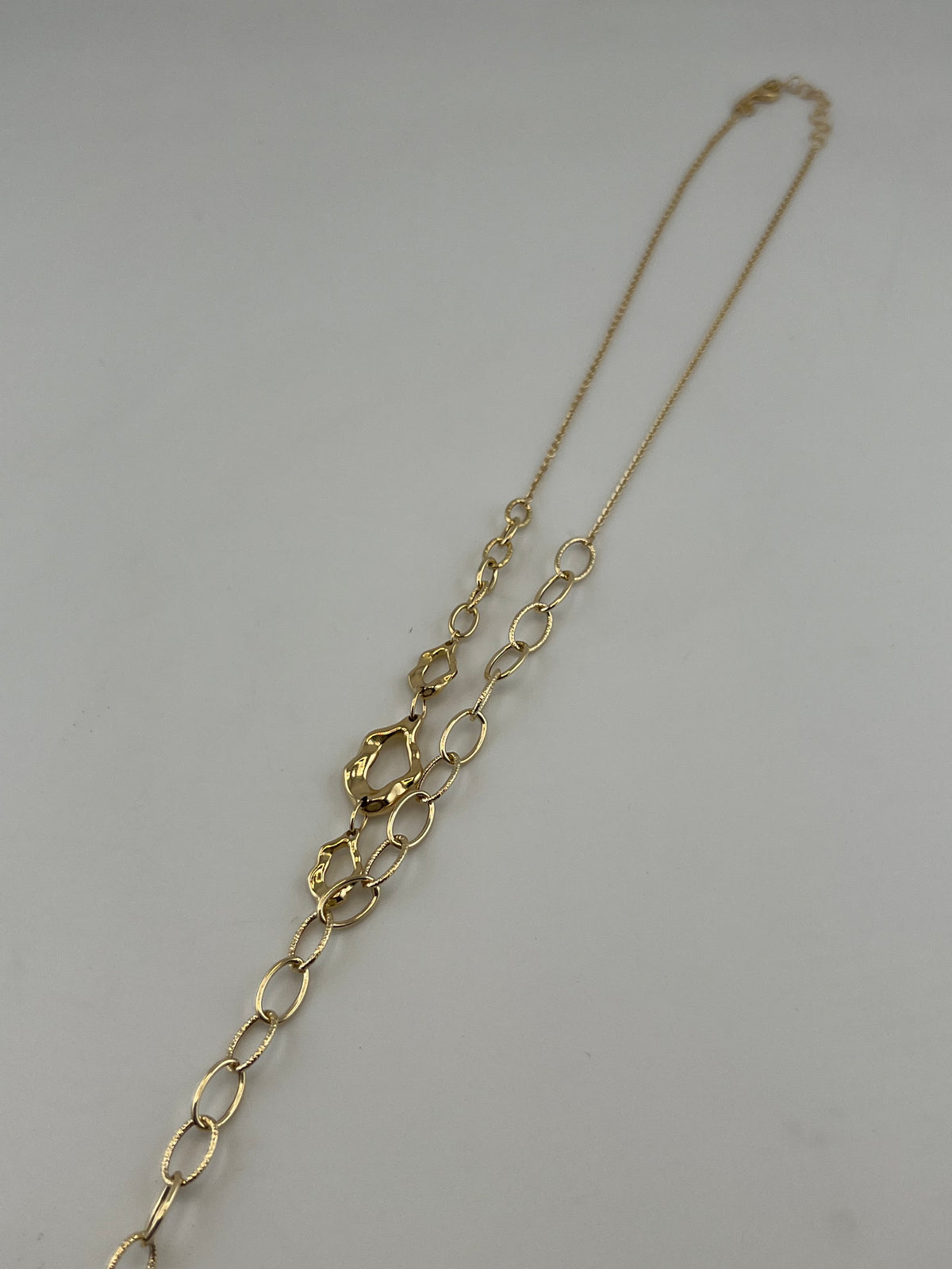 18K Gold Oval Cable Link Necklace - Image 4