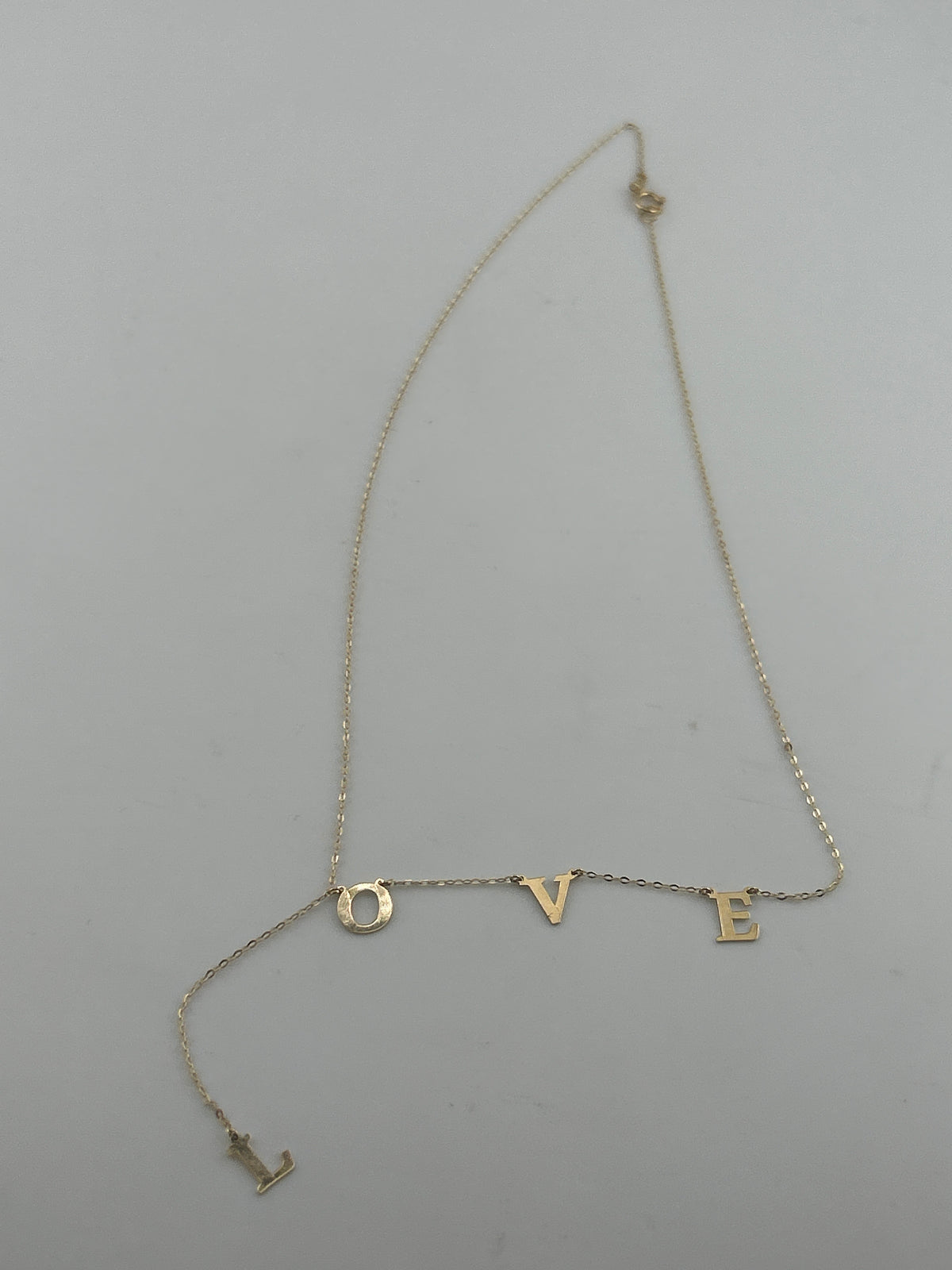 18K Gold Love Letter Necklace - Image 1