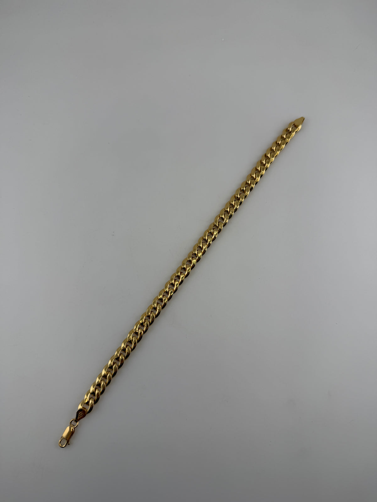 18K Solid Gold Royal Cuban Link Bracelet - Image 1