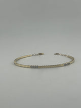 18K Yellow Gold Cubic Zirconia Bangle - Image 1