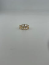 18K Solid Gold Petite Interlocking Circle Lattice Band - Image 2