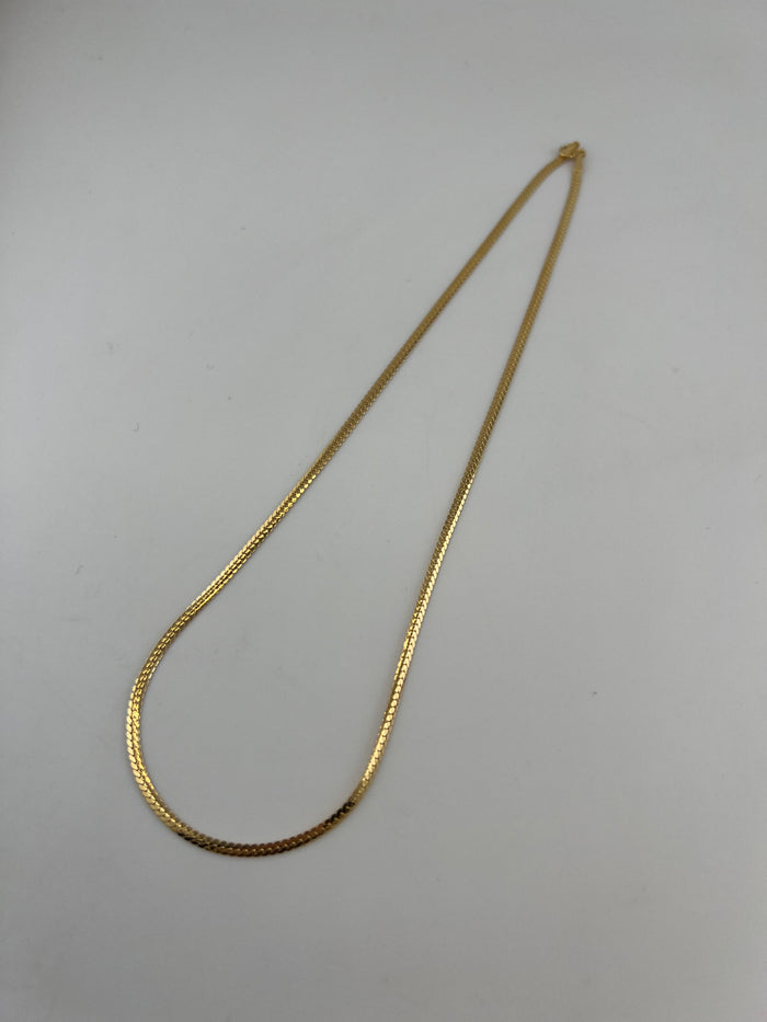 18K Solid Gold Tight Cuban Link Chain