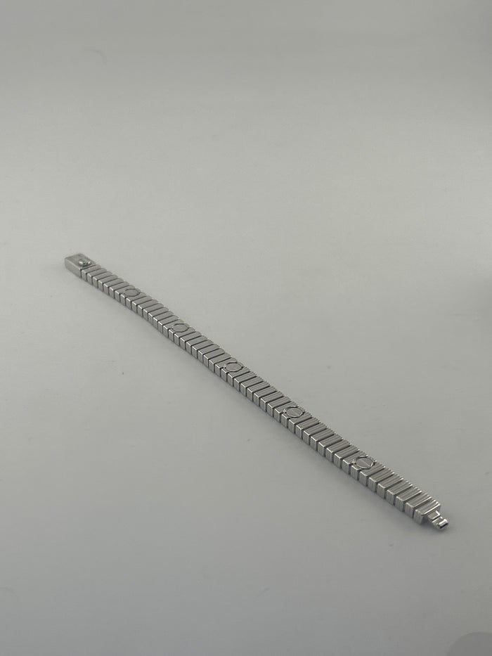 925 Sterling Silver Lined Screw Design Bracelet – Solid Silver