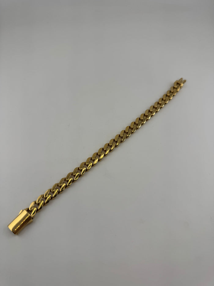 18K Solid Gold Royal Cuban Link Bracelet – 9mm