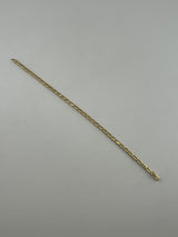 18K Solid Gold Modern Block Link Bracelet - Image 2
