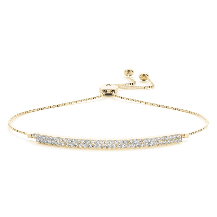 Two-Row Adjustable Diamond Bracelet