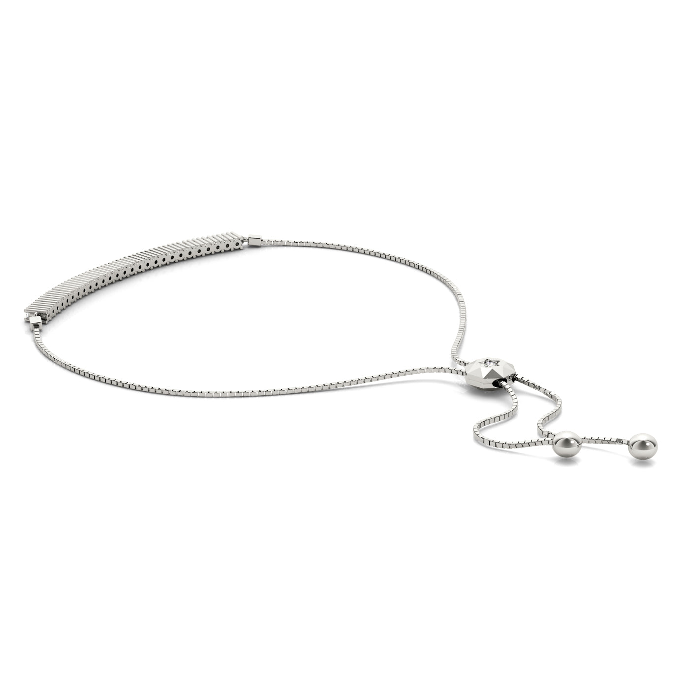 Adjustable Tennis Bracelet Lab Diamond