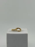 Curved hoop earrings