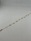 18K Solid Gold Dainty Charm Anklet