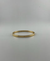 Thin hollow bangle, 18k gold, opens with a screw - Image 2