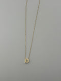 Dainty 18K Yellow Gold Initial Necklace
