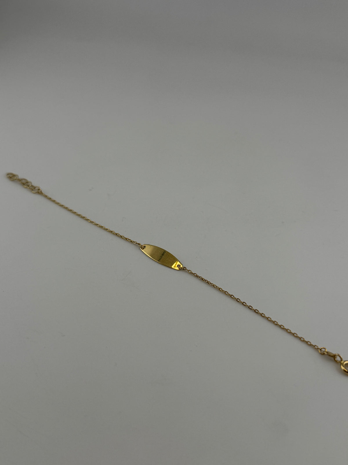 18K Solid Gold Petite ID Bracelet - Image 5