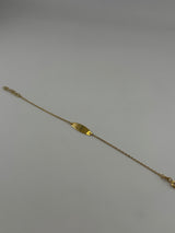 18K Solid Gold Petite ID Bracelet - Image 5