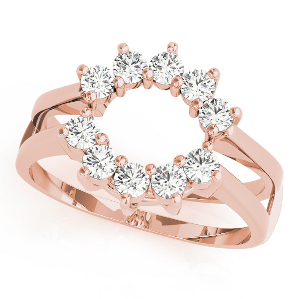 Sunburst Diamond Wedding Band Set