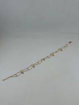 18K Solid Gold Turtle Charm Anklet - Image 1
