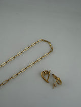 The Heart Paperclip Chain Set – 18K Solid Gold - Image 3