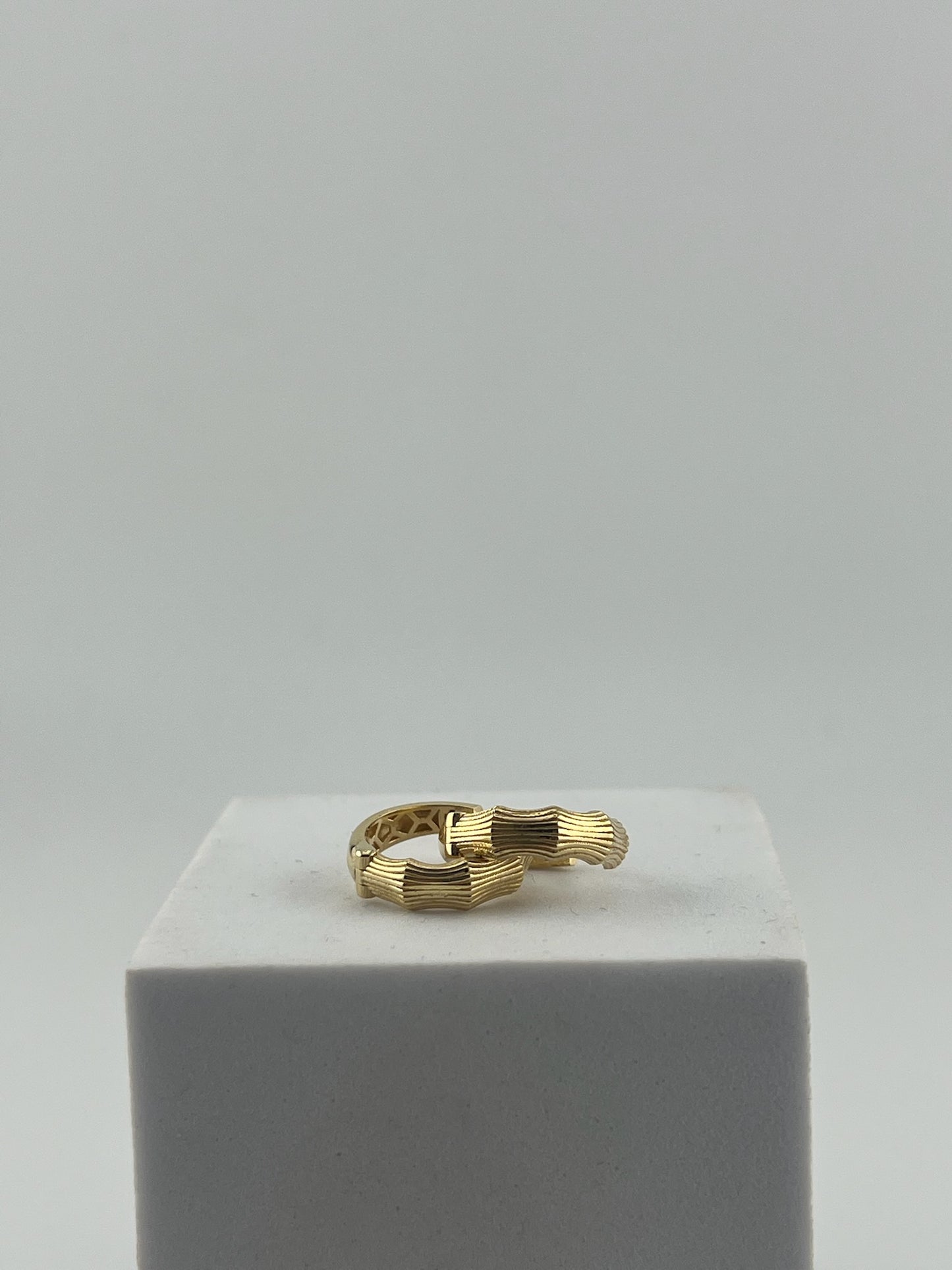 Bamboo hoop earrings