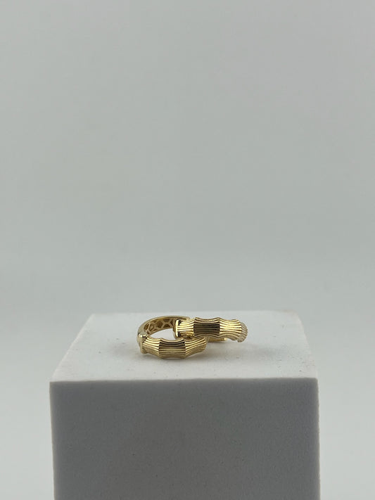 Bamboo hoop earrings