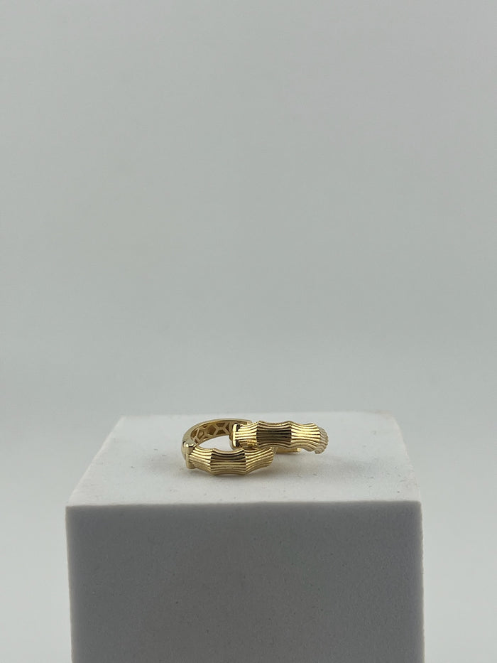 Bamboo hoop earrings