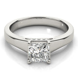 Modern Princess Cut Solitaire Ring - Image 4