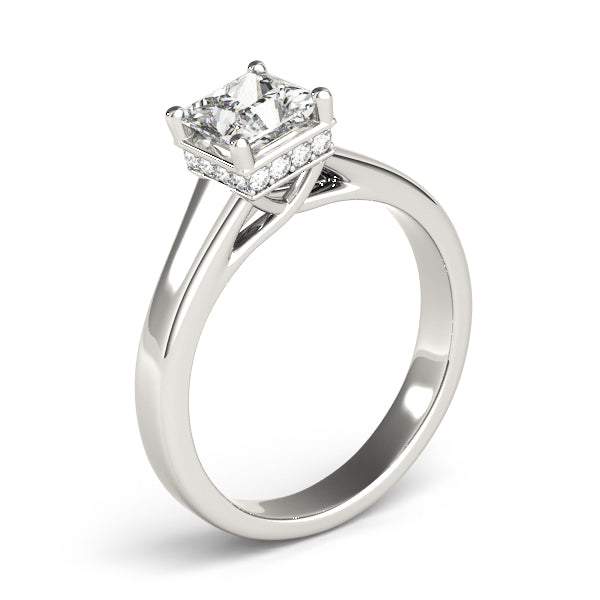 Modern Princess Cut Solitaire Ring