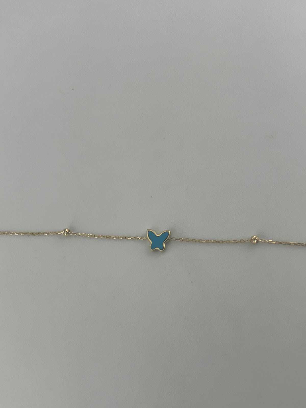 18K Yellow Gold Butterfly Bracelet with Colored Stones - Image 6