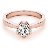 Modern Tulip Solitaire Ring - Image 6