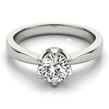 Modern Tulip Solitaire Ring - Image 4