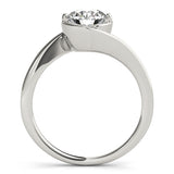 Bezel Set Bypass Solitaire Ring 1 ct - Image 10