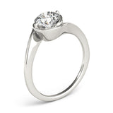 Bezel Set Bypass Solitaire Ring 1 ct - Image 4