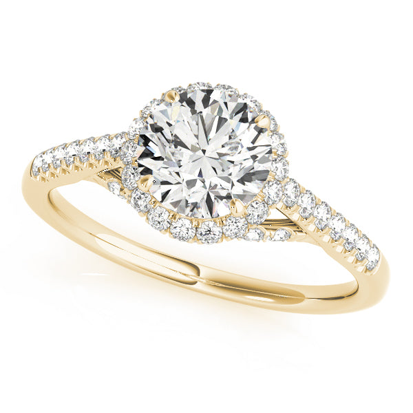 Twisted Halo Diamond Ring