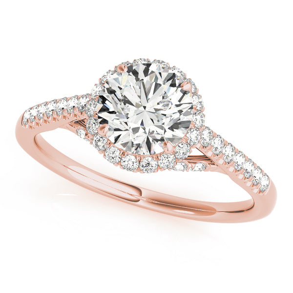 Twisted Halo Diamond Ring